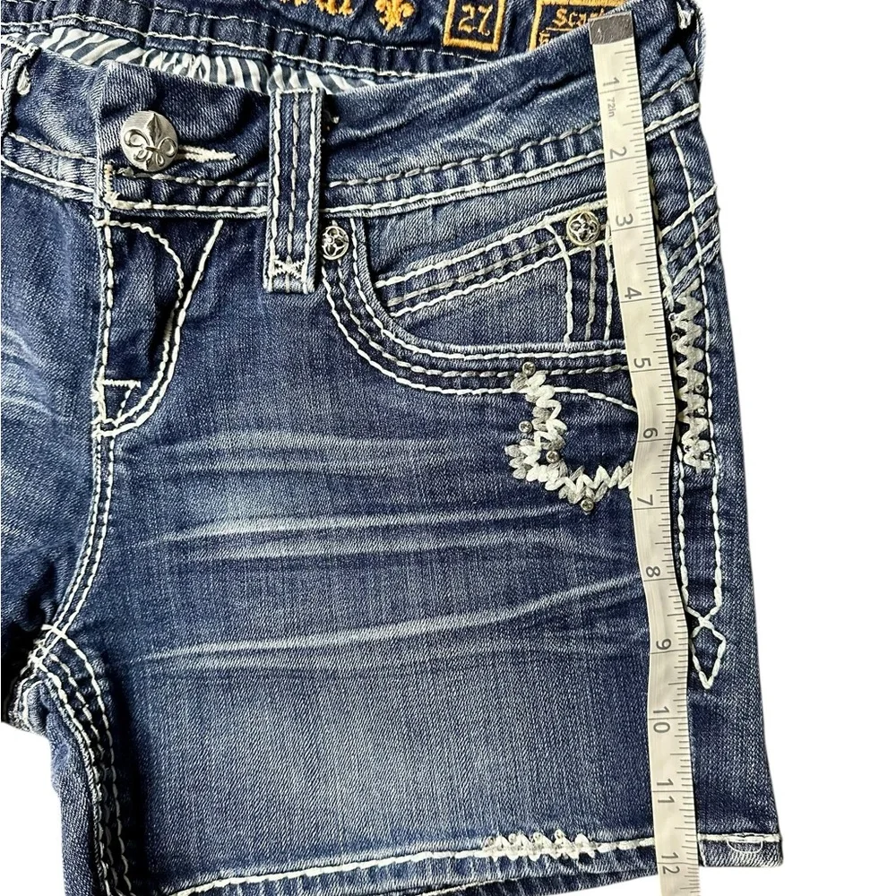 Rock Revival Scarlett Easy Shorts Size 27 Embroidered Denim - Picture 7 of 8
